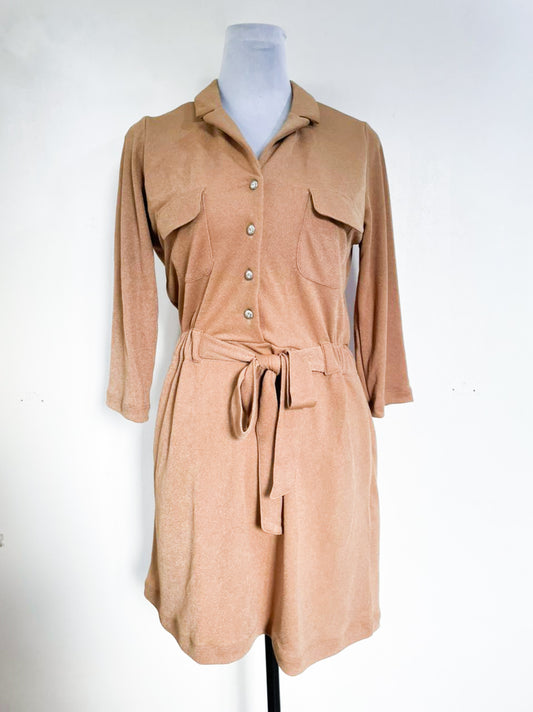 Salonika Longsleeve Dress in Camel