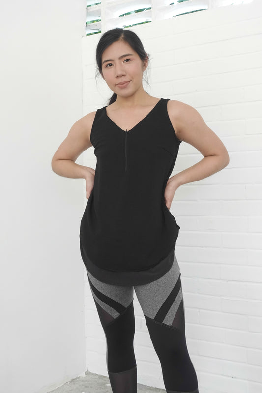 Tucci Sleeveless Top with Zip