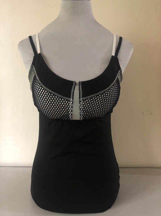 Karen Tank Top in Black Net