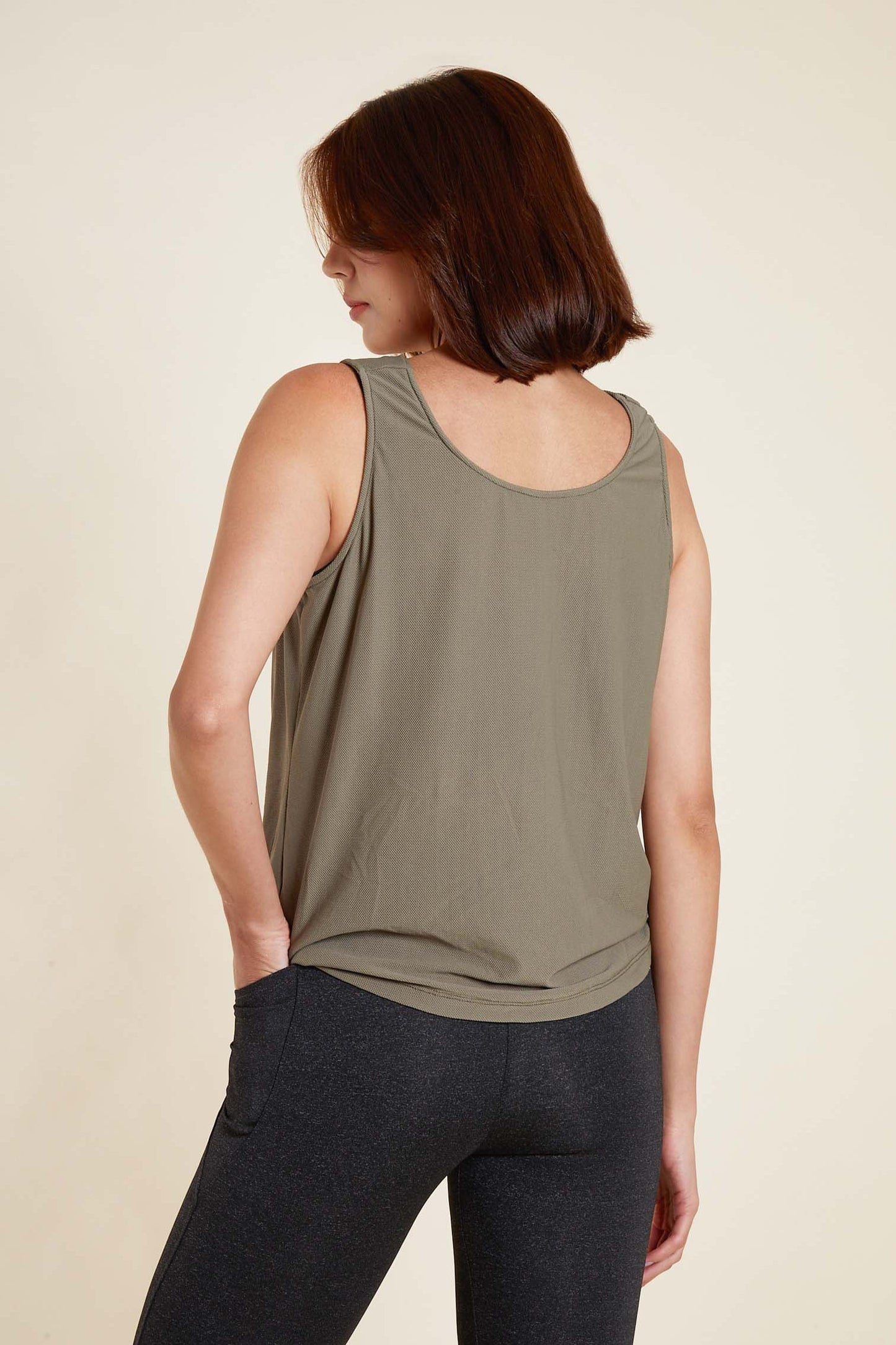 Lamao Reversible Cowl Neck Top in Forest