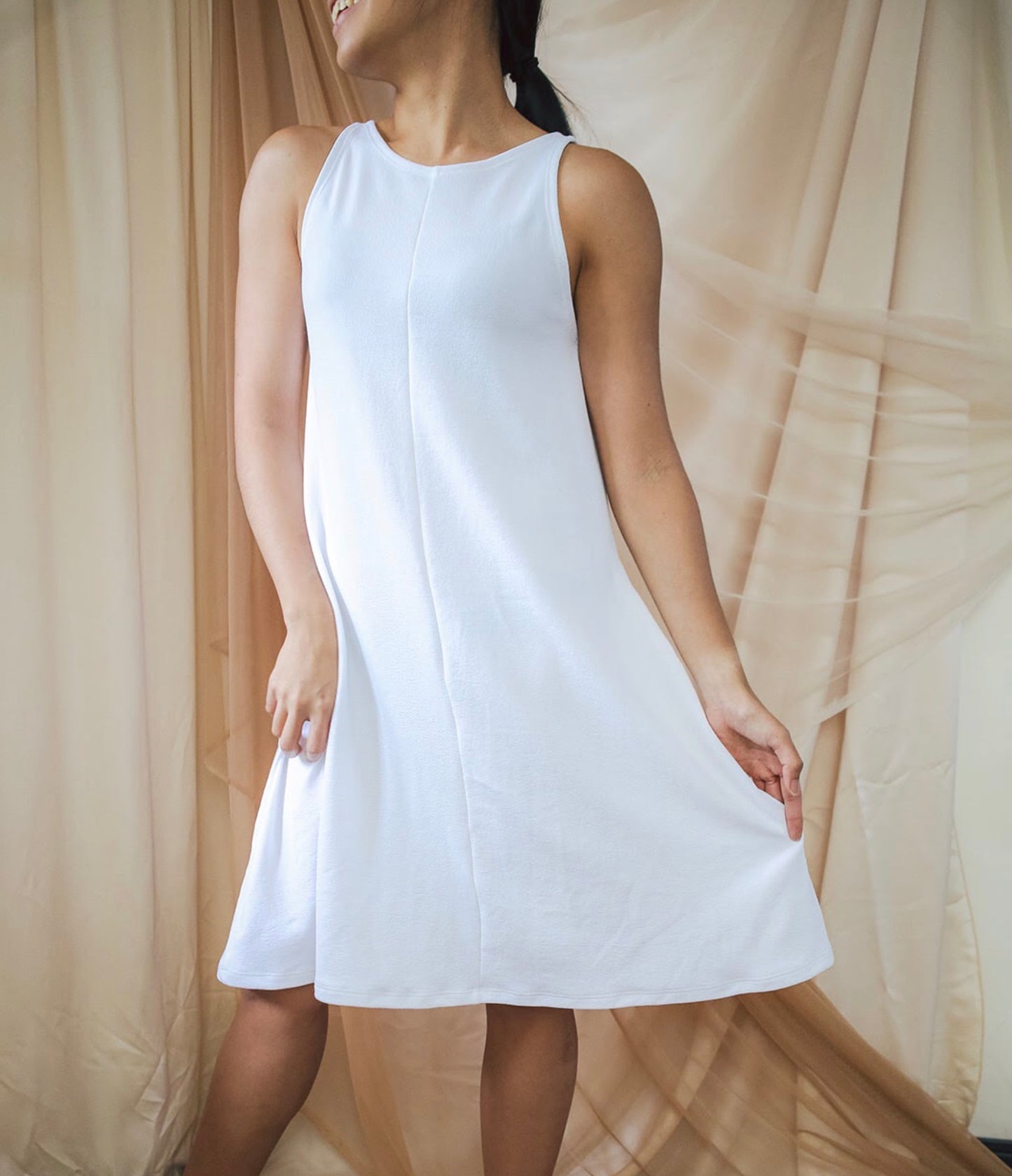 Villa D'este Reversible Dress in White