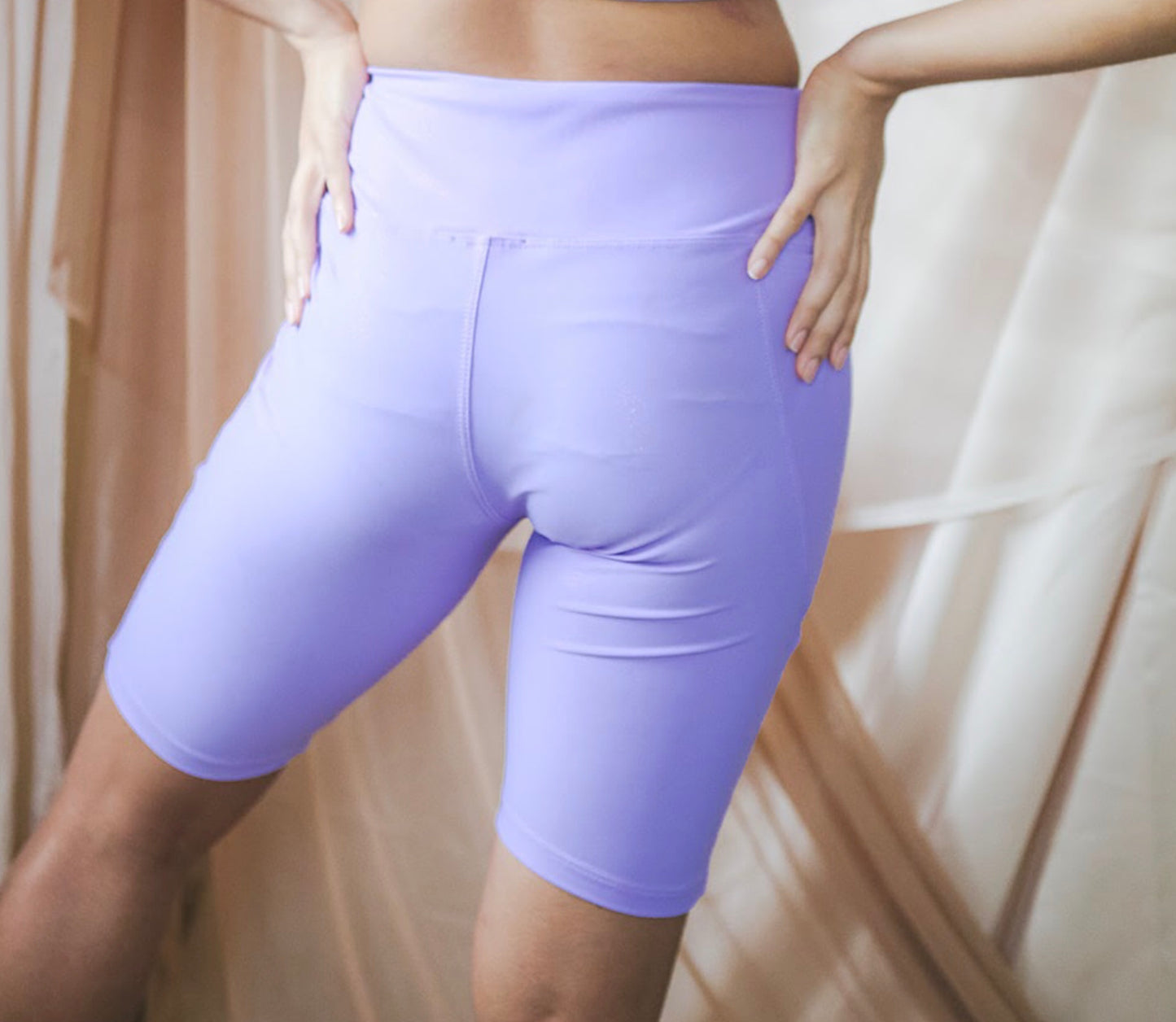 Cadlao Cycling Shorts in Purple Glitter